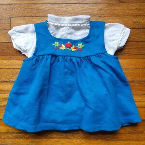 Carter's VTG: 2-piece Royal blue Dress with Onesie Set